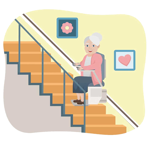 Stairlift Drawing in a pleasant environment